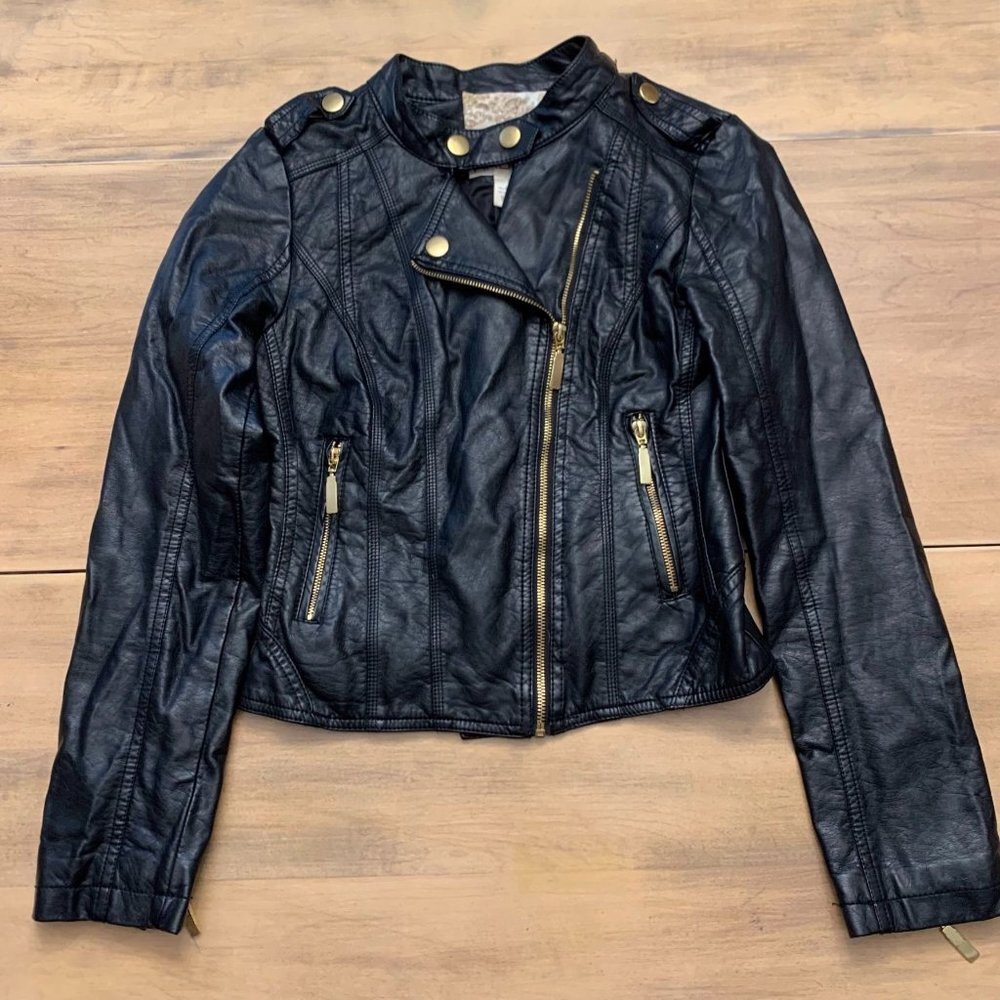 Arden B Moto Jacket small gold accents
